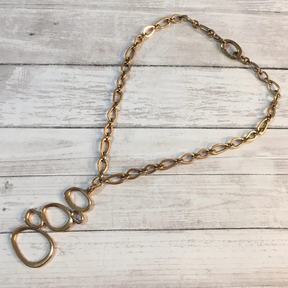 Abstract gold necklace